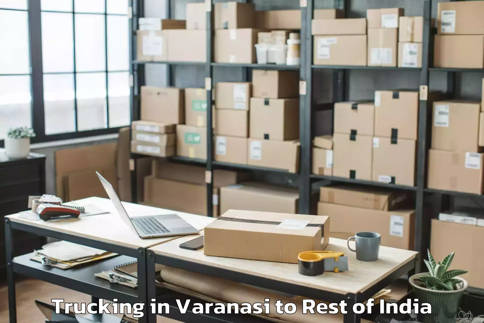 Top Varanasi to Enathur Trucking Available